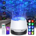 Bluetooth LED tähtitaivas -projektori Water Wave Wave Effect White Noise Night Light