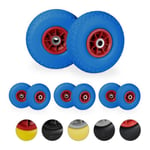 8x Roues de brouette 3.00-4 bleu rouge - 10032783-0