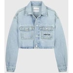 Veste enfant Calvin Klein Jeans  IG0IG01819 OVERSIZE CROP JKT-1AA CHALKY BLUE