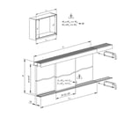 Kit SLID'UP 280 aluminium anodisé noir pour 3 portes de placard coulissantes 18