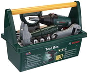 Theo Klein 8429 Bosch Tool Box I With Saw, Hammer, Pliers and Much More I Battery-Powered Cordless Screwdriver I Dimensions: 31 cm x 16.5 cm x 22.5 cm I Toy for Children Aged 3 Years and up
