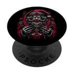 Goth Christmas Santa Claus Gothic Devil For Men Women Dark PopSockets PopGrip Adhésif