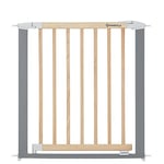 Badabulle Barrière de Sécurité Enfant Safe&Lock - Barrière sans Perçage ou Fixation Vis, Barrière Extensible (73 à 81,5 cm) - Ouverture Facile, Bois Métal