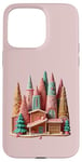 Coque pour iPhone 15 Pro Max Maisons en pain d'épice Kitsch Germanic Christmas Village Cut Out