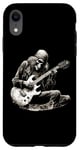 Coque pour iPhone XR Skeleton Guitar Guy Rock And Roll Band Rock On