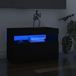 Meuble tv avec lumières led noir 60x35x40 cm The Living Store Noir