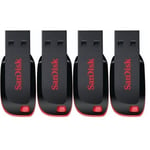 4 x SanDisk Cruzer Blade 8 Go Clé USB  (paquet de quatre)