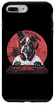 Coque pour iPhone 7 Plus/8 Plus Casque audio rétro amusant DJ Boston Terrier Dog Disco Tech