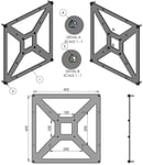 ERGONOMIC SOLUTIONS KIOSK ADAPTER PLATE FOR VESA 100 TO VESA 200/400 CPNT