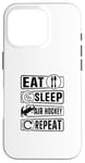 Coque pour iPhone 16 Pro Eat Sleep Air Hockey Repeat - Funny Air Hockey