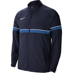 Nike Veste de Football de Survêtement Tissée pour Homme, Taille 2XL, Obsidienne/Blanc/Bleu Royal/Blanc CW6118