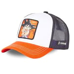 Casquette Homme & Femme Dragon Ball, Casquette Trucker, Goku, Originale et Authentique, Noir, Blanc, Orange, Taille TU