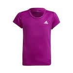 Adidas H16913 G A.R. 3S Tee T-shirt sonic fuchsia/white 4-5Y