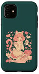 Coque pour iPhone 11 Anime Cat Girl Manga Hearts Kawaii Cute Holiday Valentines