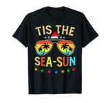 Santa Beach Summer Tis The Sea Sun Christmas In July Summer T-Shirt