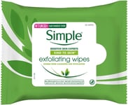 Simple Kind to Skin Exfoliating Facial Wipes 25 Pieces Pack of 6