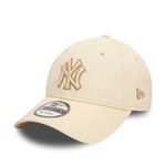 NEW ERA NEW YORK YANKEES BASEBALL CAP.9FORTY MLB OUTLINE BEIGE COTTON HAT W24