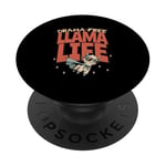 Drama Free Llama Life Present T-shirt humoristique PopSockets PopGrip Adhésif