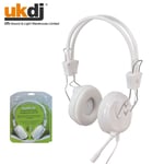 White Multimeadia Headset Headphones Mic Microphone - Internet Gaming Video Chat