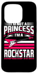 Coque pour iPhone 15 Pro Je ne suis pas une princesse, je suis une rockstar, guitariste Rock n Roll