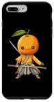 Coque pour iPhone 7 Plus/8 Plus Samouraï japonais orange guerrier Ukiyo Sensei Samouraï