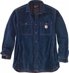 Carhartt Carhartt Men's Denim Fleece Lined Snap Front Shirt Jacket Glacier XL, GLACIER