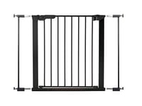 BabyDan Premier, Pressure Fit Stair Gate, 73.5-93.3 cm, Baby Gate/Safety Gate, Metal, Black, Made in Denmark - (Pet Gate/Dog gate)