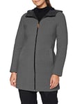 CMP Parka Wool Hooded Fix, Women's Jacket, womens, Jacket, 30M3436, Fumo Mel.-NERO, 48