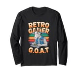 Retro Gamer Goat Game Lover Streaming Gaming retro Long Sleeve T-Shirt