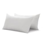 Novilla Oreiller Carrés 40x80 Lot de 4, Grand Coussin Lit Adulte, Oreillers Rectangulaire Rafraichissant, Coussins Plume Moelleux, Plat Pillows for Sleeping, Salon, Hotel,Lavable en Machine