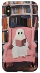 iPhone X/XS Cute Reading Ghost Pink Book Lover Bookish Library Art Case