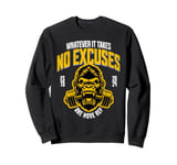 Gym No Excuses Workout Top Sweatshirt