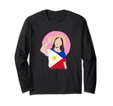 Philippines Pilipinas Filipino Girl Woman Filipina Flag Day Long Sleeve T-Shirt