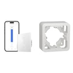 Meross Interrupteur WiFi pour Volet Roulant (FIL NEUTRE REQUIS), Interrupteur Tactile & Schneider Electric - Unica - boîte en saillie - blanc - 1 poste - NU840218