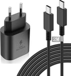 Samsung Chargeur Rapide 25w,Port Usb Type C Cable (2m) Chargeur Samsung Ultra Rapide Chargeur Compatible Avec Samsung Galaxy S22 Plus/S22 Ultra/S21 Fe 5g/S21plus/S20fe/Note 20 Ultr[Cha241349]