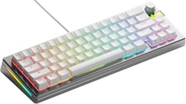 Glorious Gaming GMMK 3 Pro HE: Quick Response Keyboard, Hall Effect, Aluminum Case, 8K Polling, Magnetic Switches and Hot Swap MX, Modular Joints, Compact 65%, QWERTY US - Silver