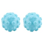 2Pcs Boules Réutilisables en PVC Bleu, Boule de Lavage pour la lessive et l'adoucisseur d'air