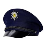 WIDMANN MILANO PARTY FASHION 03187 - Casquette de police pour enfants, bleu foncé, chapeau de police, policier, casquette, uniforme, costume de police