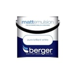 Berger Matt Emulsion Pure Brilliant White - Walls & Ceillings Paint 5L