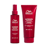 Wella Professionals ULTIMATE REPAIR Après-shampoing nourrissant pour cheveux abîmés & Soin Protecteur sans Rinçage, Protection contre tous les types de dommages 200ml + 140ml