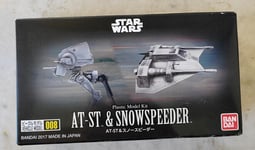 BANDAI Star Wars MODEL 008 AT-ST & SNOWSPEEDER SET Model Kit en rupture de stock