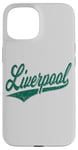 Coque pour iPhone 15 Liverpool England Varsity SCRIPT Maillot de sport classique