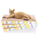 Animal House Ensemble de 3 griffoirs en Carton pour Chat pour Le Plaisir de Vos Amis félins, 2 Couches réversibles (Droit, 3)