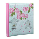 Arpan 5 x 7'' /13x18cm Large Vintage Rose Bird Cage Style Memo Slip in 200 Holds Photo Album