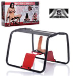 Chaise BDSM Noire Jeu Sexuel Mobilier érotique Soumission Baillon Bondage Fouet