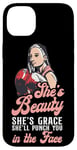 iPhone 14 Plus Boxing Girl Vintage She'S Beauty She'S Grace She'Ll Punch Case