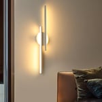 Riserva Applique Murale Intérieure LED, 24W Lumière Chaude 3000K Lampe Murale Moderne, Luminaire Mural Bar en Aluminium, pour Chambre, Salon, Couloir, Escaliers, Salle, 60cm Blanc