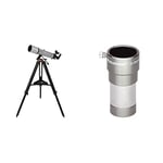 Celestron 22460 StarSense Explorer DX 102AZ Smartphone App-Enabled Refractor Telescope, iPhone/Android Compatible, Grey & 93326 2 x 1.25 Inch Omni Barlow Lens