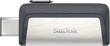 SanDisk 128GB Ultra Dual Drive USB C Flash Drive, C memory 128GB, Silver