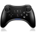 Manette de jeu pour Wii U Pro, Manette sans fil PowerLead pour Manette de jeu Rechargeable Nintendo Wii U Joystick Dual Analo